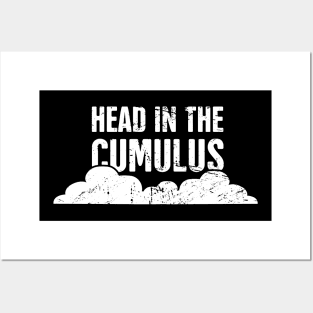 Head In The Cumulus | Funny Meteorology Meteorologist Posters and Art